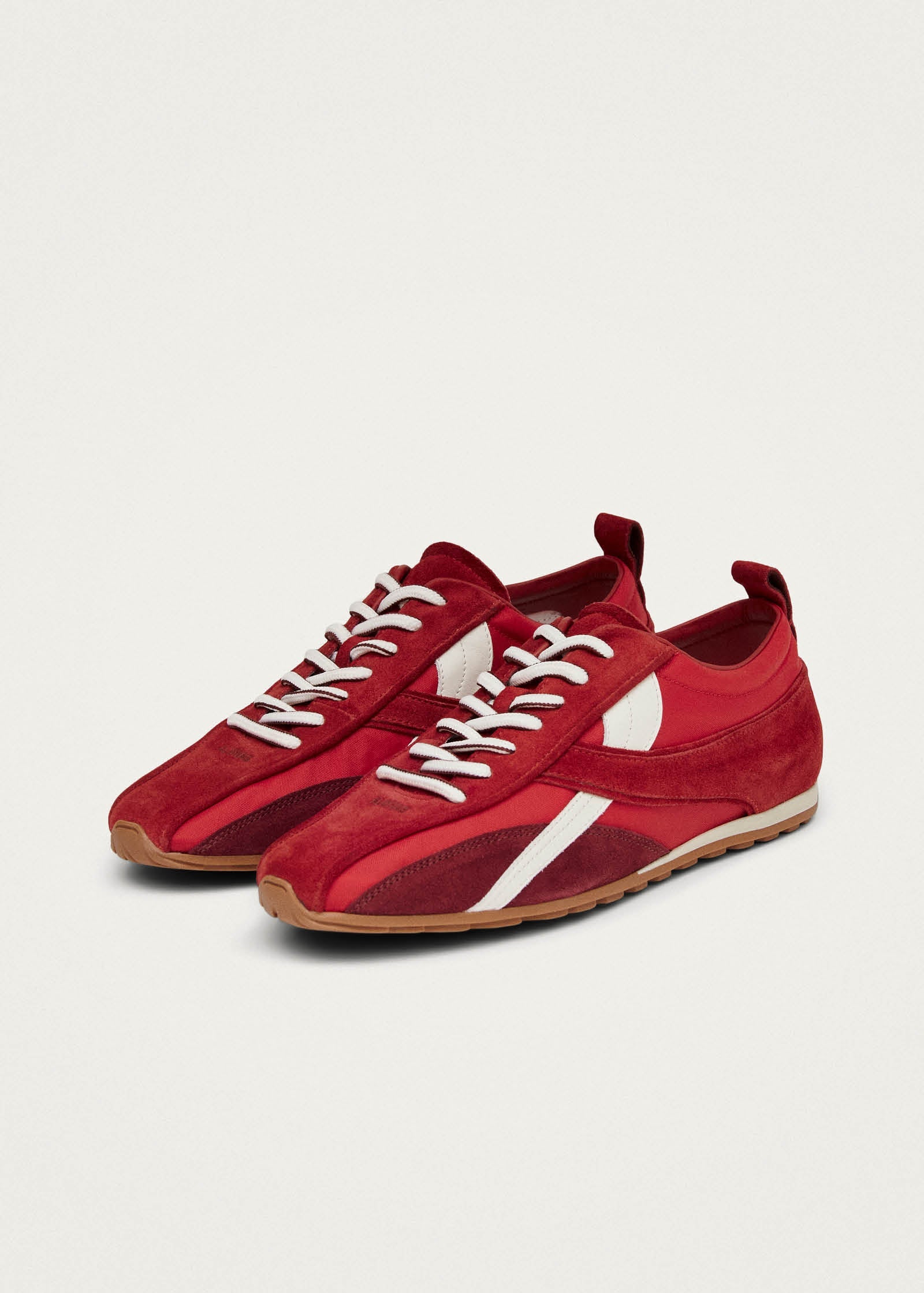 Tb.304 Nylon Red Leather Sneakers