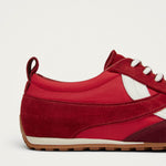 Tb.304 Nylon Red Leather Sneakers