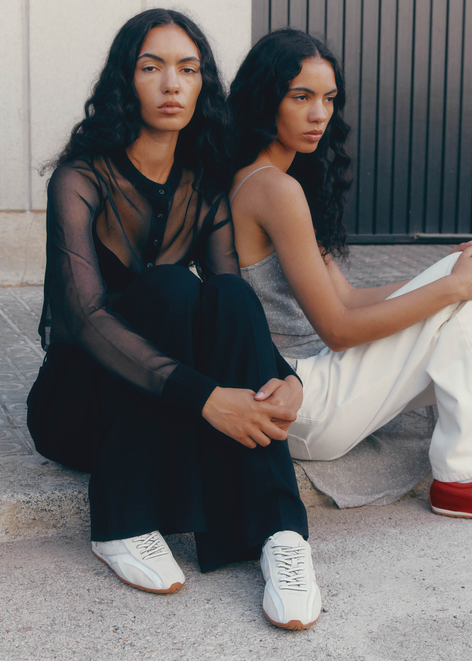 Tb.304 Nylon All White Leather Sneakers