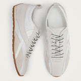 Tb.304 Nylon All White Leather Sneakers