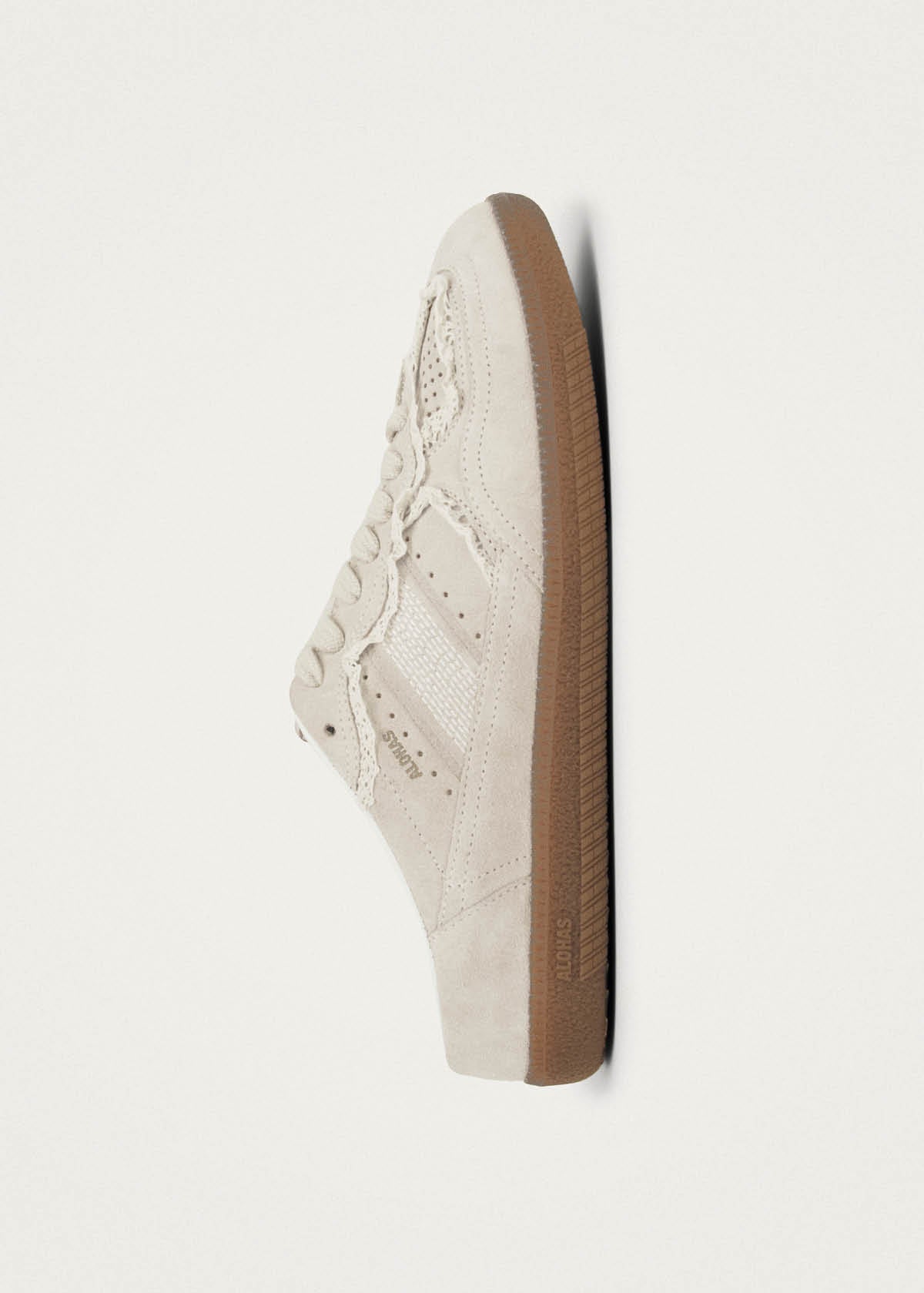 Tb.490 Mule Crochet Cream Leather Sneakers