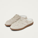 Tb.490 Mule Crochet Cream Leather Sneakers