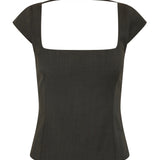 St Agni Wool Cap Sleeve Top | Umber (PRE-ORDER)