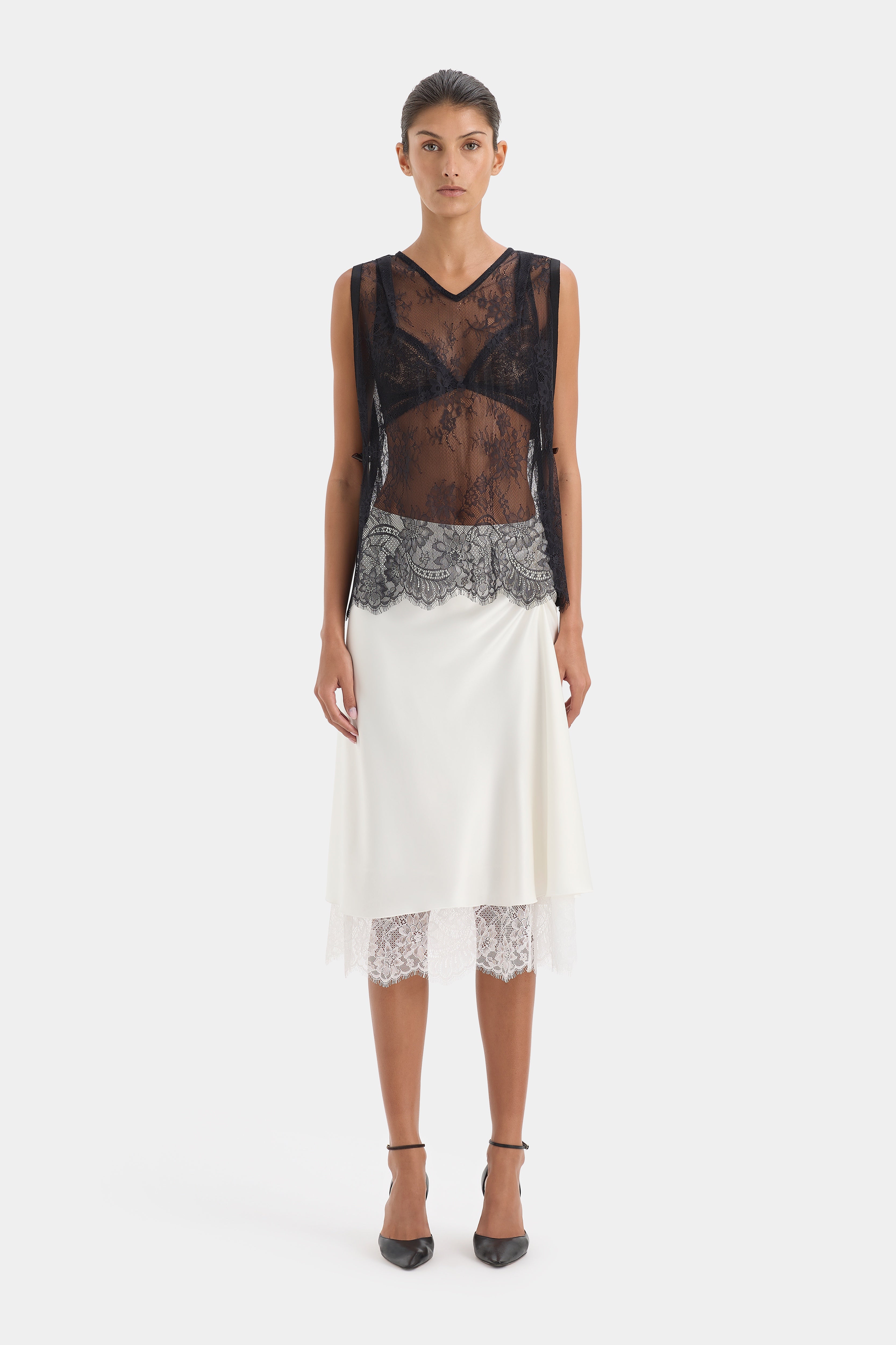 Ingrid Lace Midi Skirt