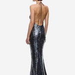 THE PLUNGE SEQUIN JERSEY MAXI DRESS