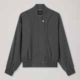 A.Emery The Giles Bomber | Charcoal Pinstripe