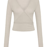 St Agni Baby Wool Wrap Top | Soft Ash (PRE-ORDER)