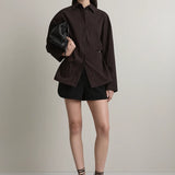 A.Emery Joyse Sheer Shirt | Bistre