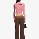 Bec + Bridge Alyna L/S Top | Blush/Bitter Choc