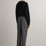 A.Emery The Goddard Straight Pant | Charcoal Pinstripe