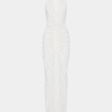 Misha The Venus Gathered Cupro Dress | Ivory (PRE-ORDER)