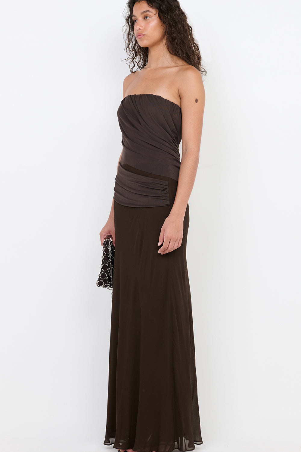 XANTHI STRAPLESS MAXI DRESS