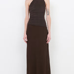XANTHI HALTER MAXI DRESS
