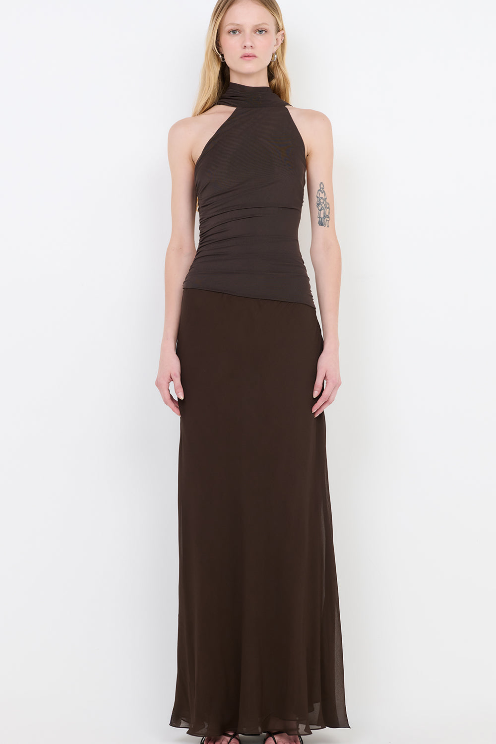 XANTHI HALTER MAXI DRESS