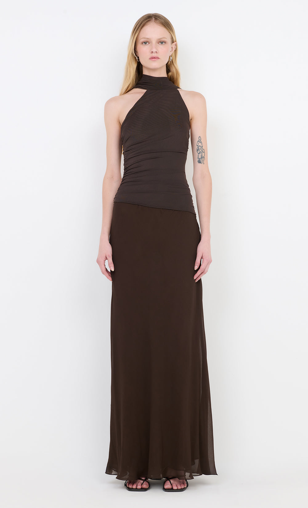 XANTHI HALTER MAXI DRESS
