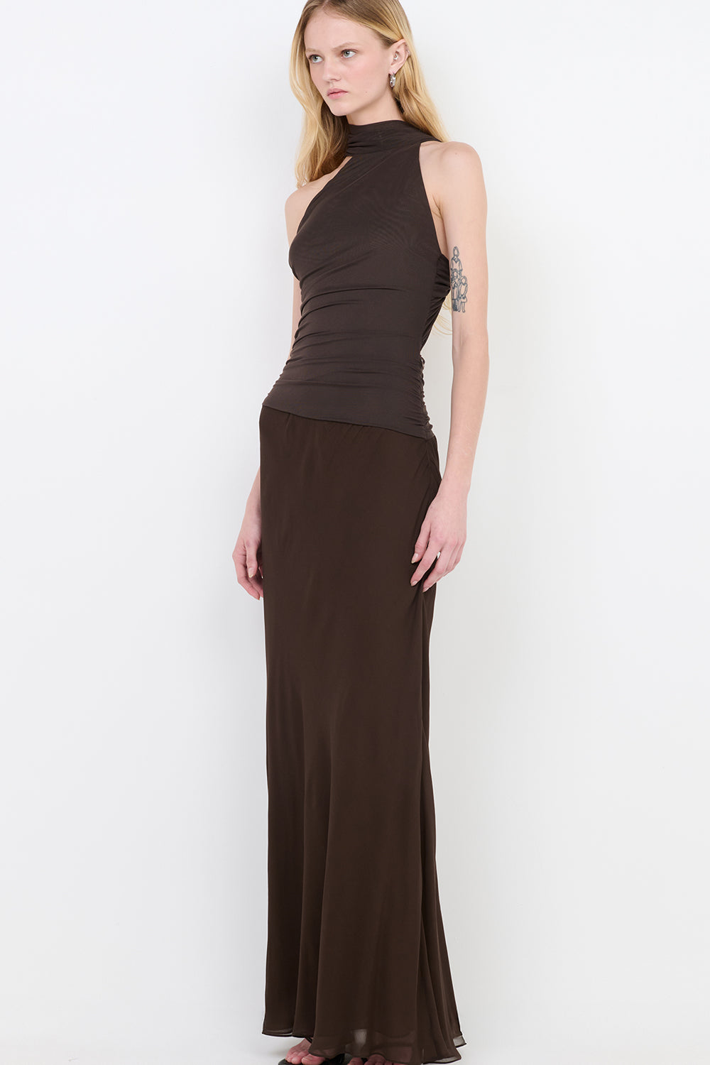 XANTHI HALTER MAXI DRESS