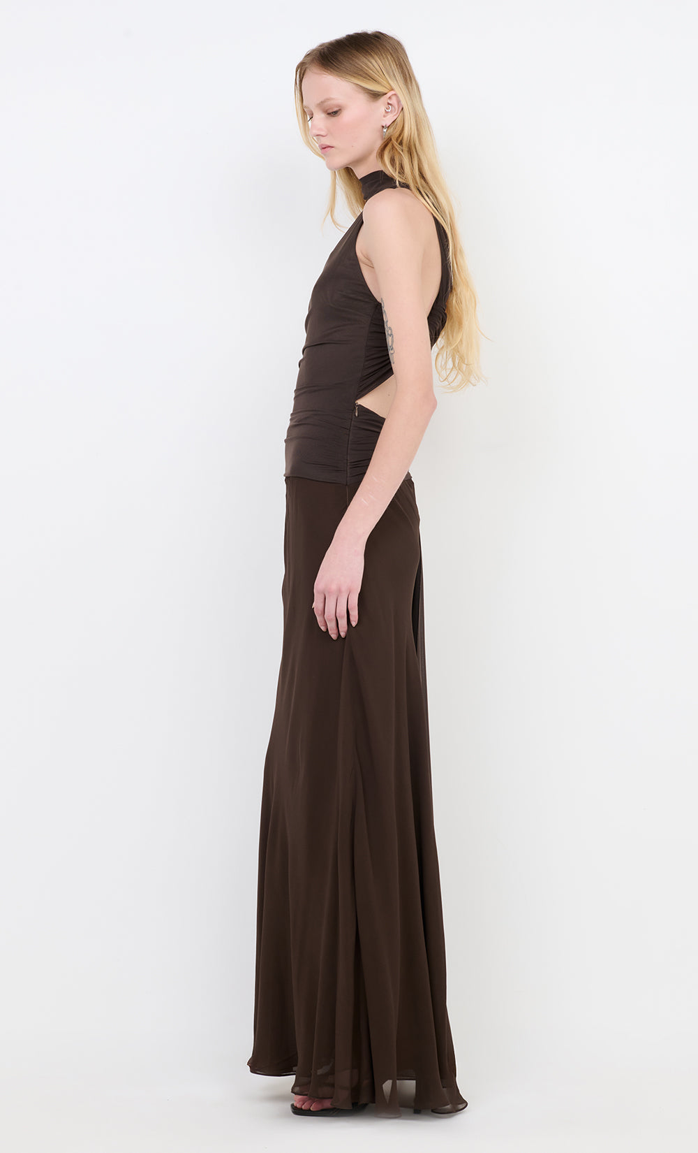 XANTHI HALTER MAXI DRESS