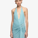 Bec + Bridge Xanthi V Neck Maxi Dress | Bermuda Blue