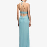 Bec + Bridge Xanthi V Neck Maxi Dress | Bermuda Blue