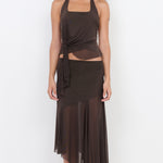 OLYSSIA KNOT HALTER TOP