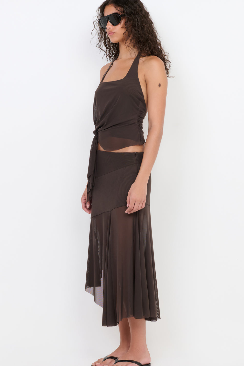 OLYSSIA KNOT HALTER TOP