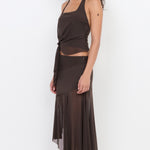 OLYSSIA ASYM MIDI SKIRT