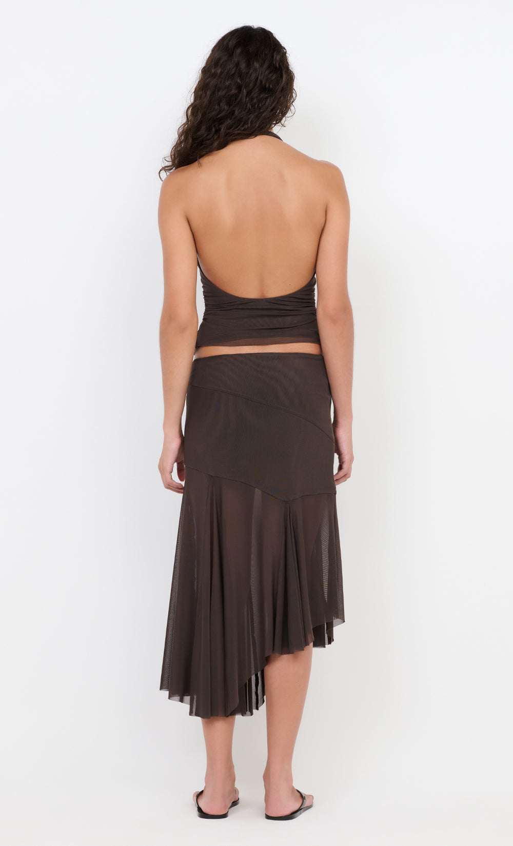 OLYSSIA ASYM MIDI SKIRT