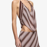 Bec + Bridge Evely Halter Top | Geo Scarf Print