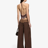 Bec + Bridge Evely Halter Top | Geo Scarf Print