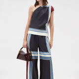 Oroton Silk Scarf One Shoulder Top