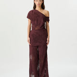 Roame Tallow Pant | Mulberry Jacquard