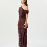 Roame Marcel Top | Mulberry Jacquard
