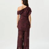 Roame Marcel Top | Mulberry Jacquard