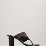 A.Emery Hardie Heeled Sandal | Liquorice Suede