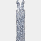 Misha Sapphire Sequin Maxi Dress | Dove Grey (PRE-ORDER)