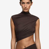 Bec + Bridge Conni Twist Maxi Dress | Aubergine/ Dark Chocolate