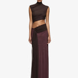 Bec + Bridge Conni Twist Maxi Dress | Aubergine/ Dark Chocolate (PRE-ORDER)