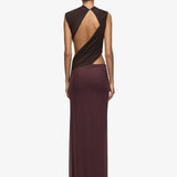 Bec + Bridge Conni Twist Maxi Dress | Aubergine/ Dark Chocolate (PRE-ORDER)