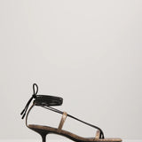 A.Emery The Epps Heeled Sandal | Dune Embossed Snake