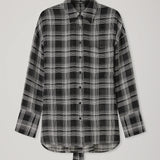 A.Emery Joyse Sheer Shirt | Black White Check