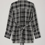 A.Emery Joyse Sheer Shirt | Black White Check