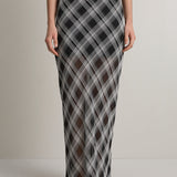 A.Emery Reese Sheer Skirt | Black/White Check