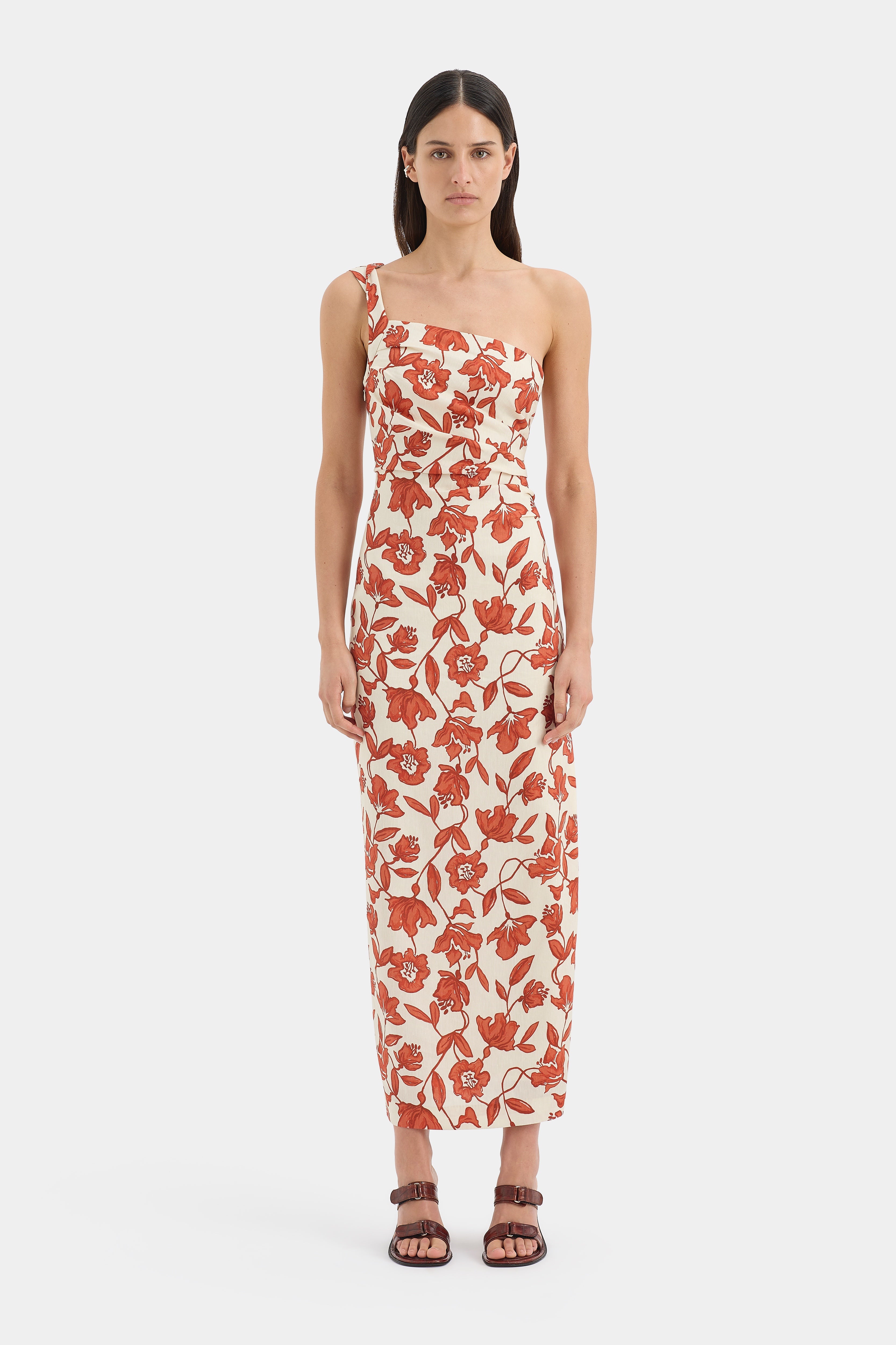 Chloe One Shoulder Midi Dress