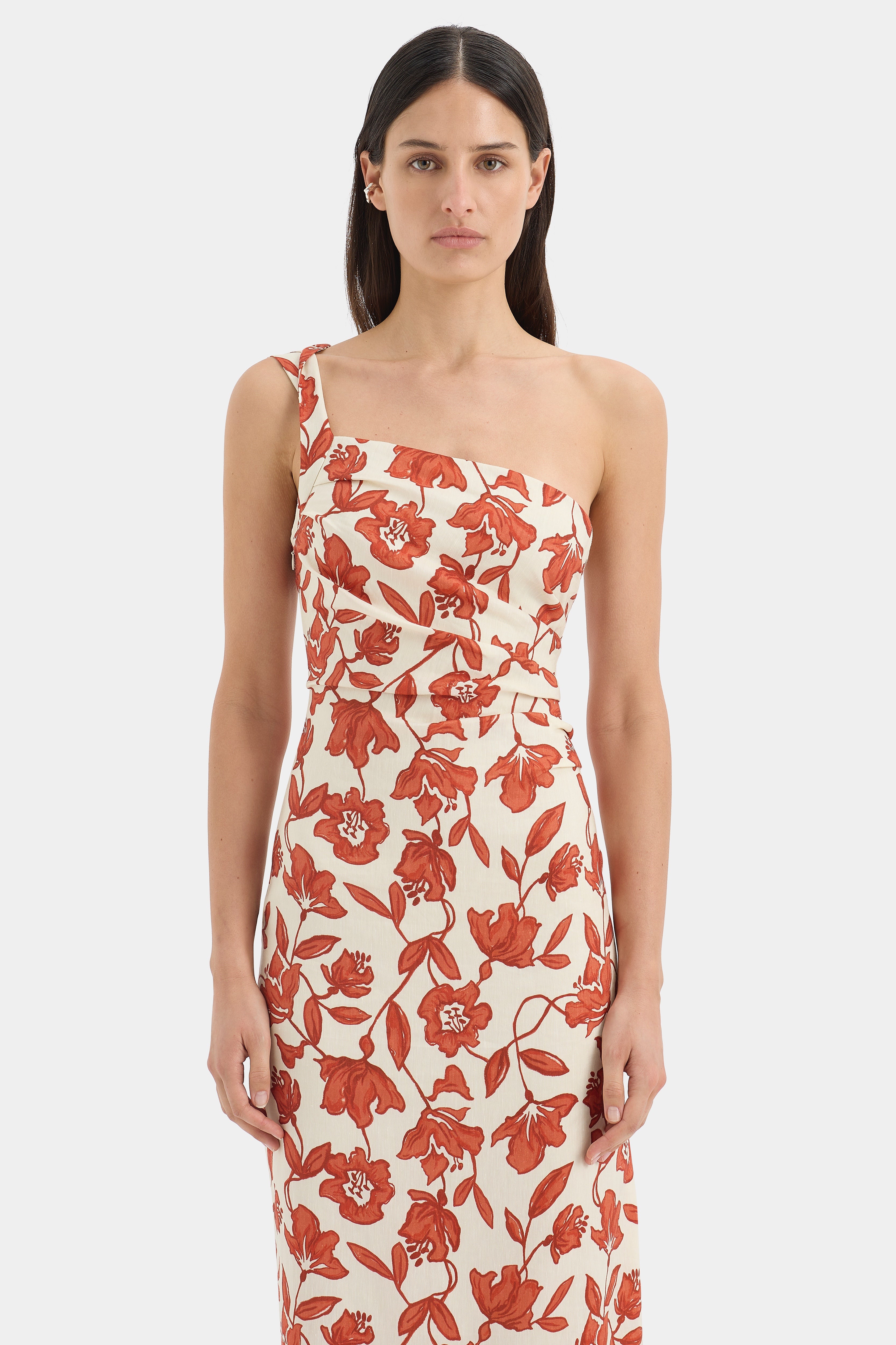 Chloe One Shoulder Midi Dress
