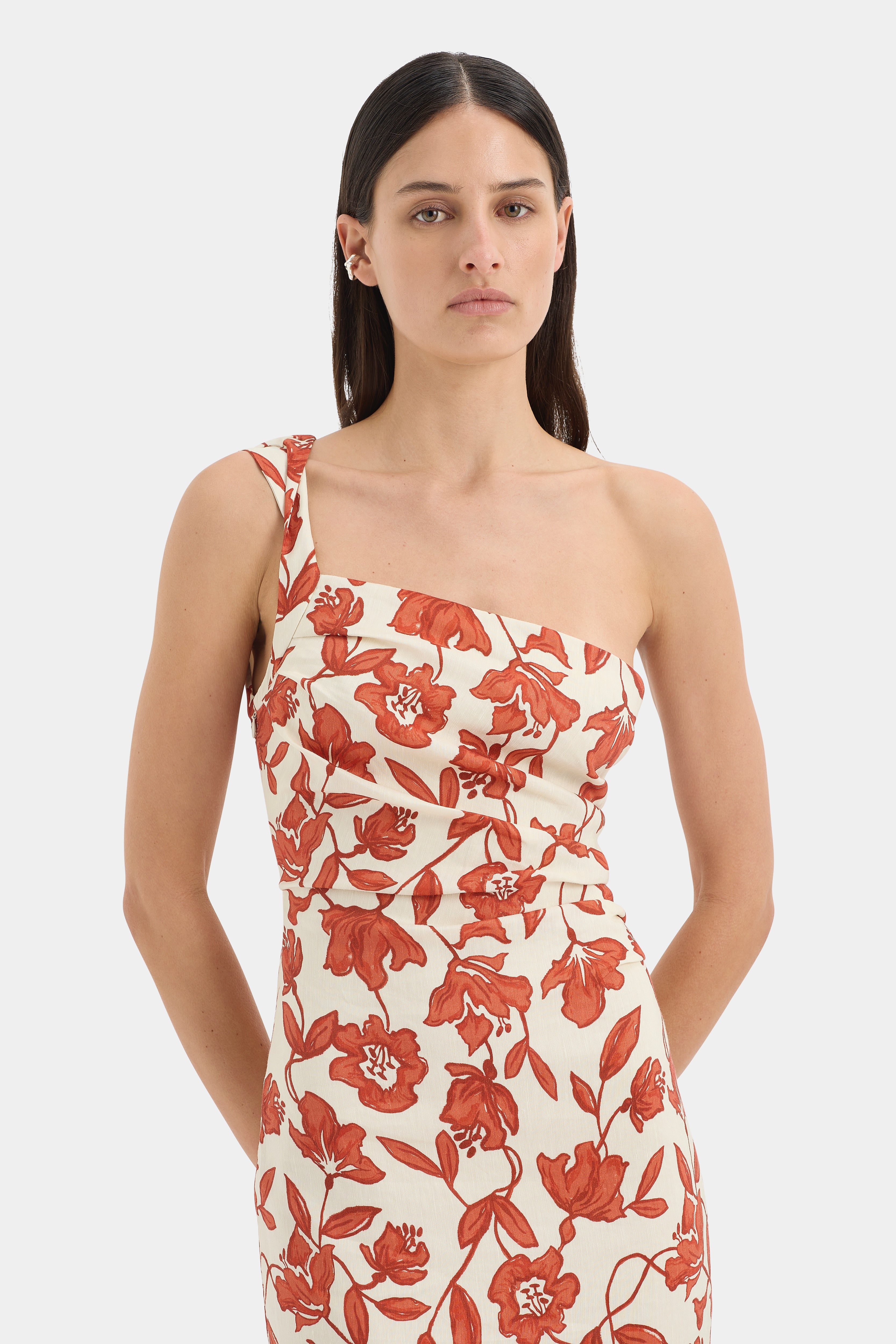 Chloe One Shoulder Midi Dress
