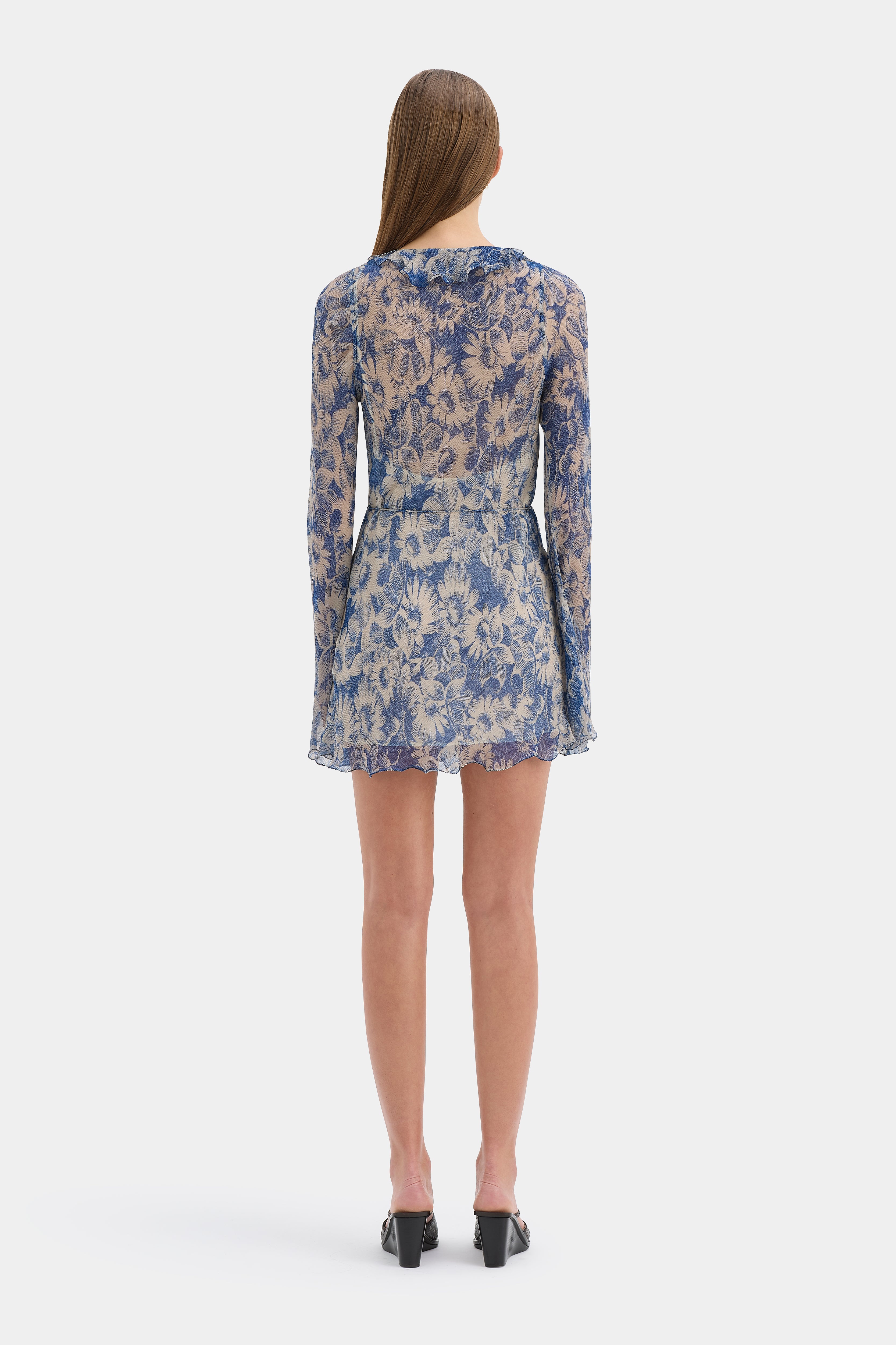Lilia Ruffle Long Sleeve Mini Dress