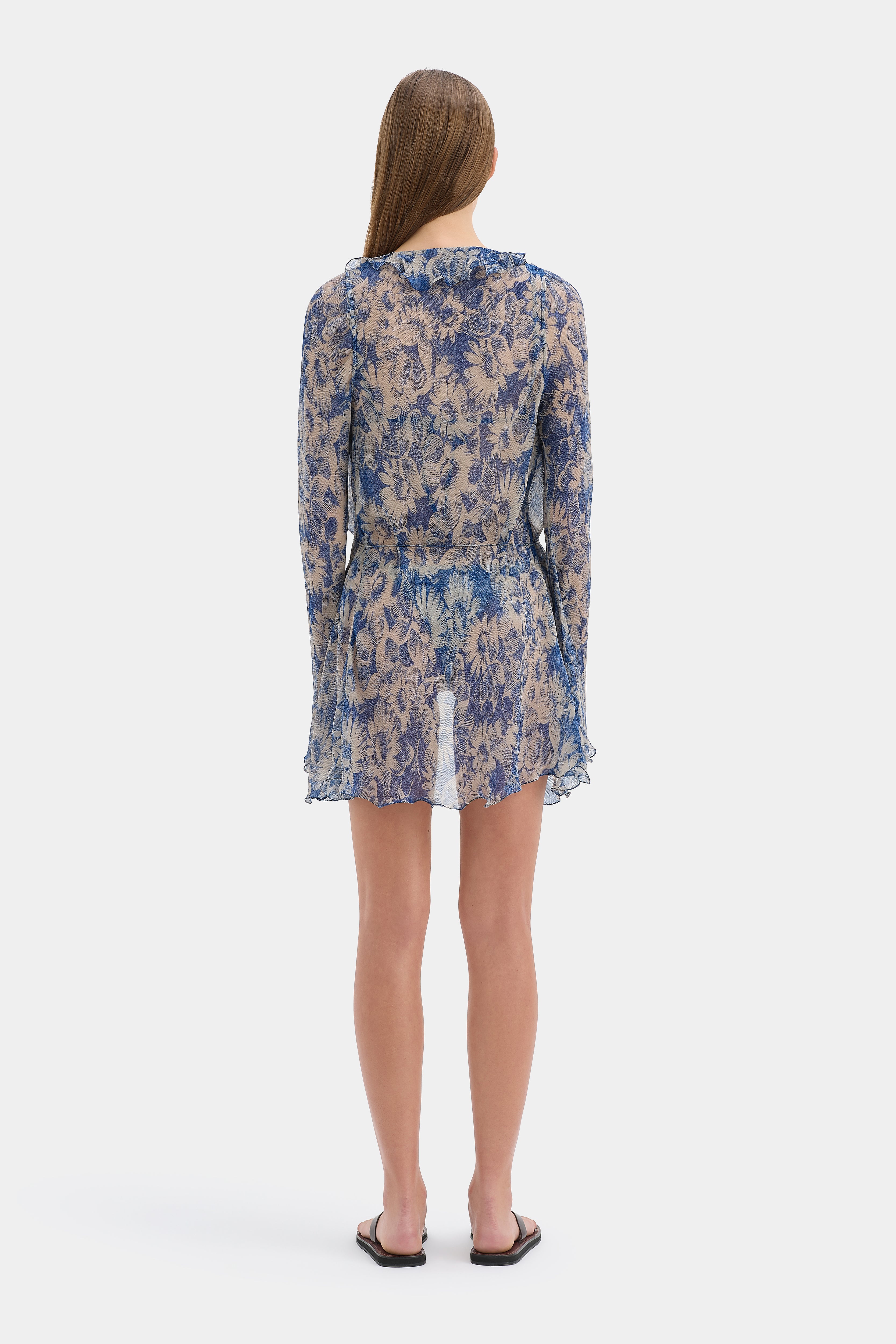 Lilia Ruffle Long Sleeve Mini Dress