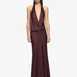 Bec + Bridge Mya V Maxi Dress | Aubergine