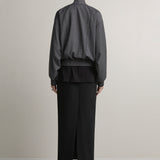 A.Emery The Giles Bomber | Charcoal Pinstripe