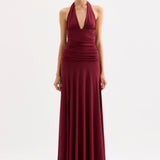 NiLS by NUDE LUCY Safiya Halter Dress | Wine